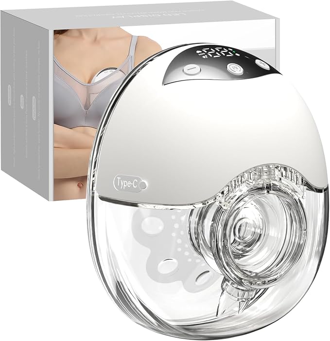 LAMSUET Electric Hands-Free Breast Pump, Strong Suction Wearable Breast Pump by Unknown