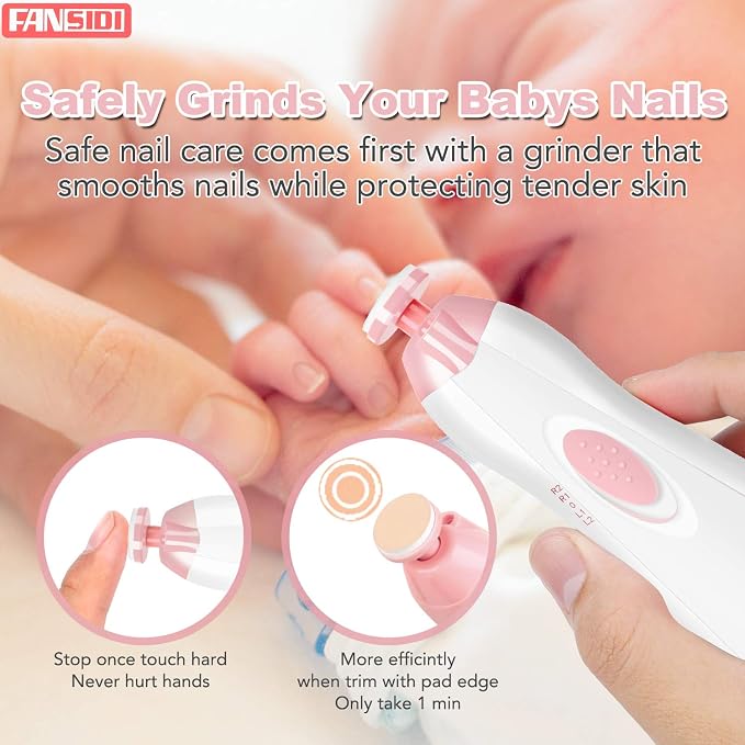Baby Nail Trimmer Electric, FANSIDI Baby Nail File Infant Nail Clippers - Image 4