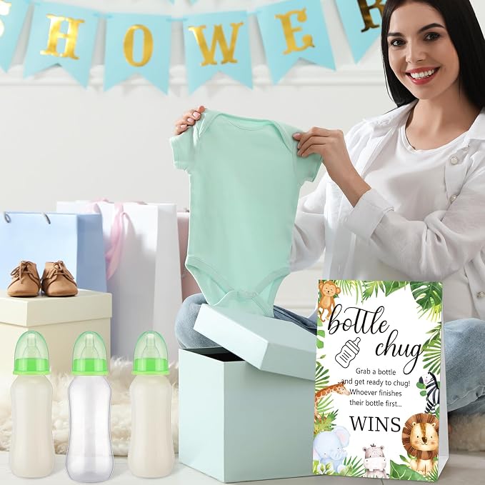TrelaCo Cool Baby Shower Games Sets 12 Pcs Feeding Bottles - Image 5