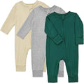 Aablexema Baby Footless Pajamas Rayon 3pcs Unisex Infant Zipper Romper by Aablexema