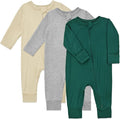 Aablexema Baby Footless Pajamas Rayon 3pcs Unisex Infant Zipper Romper by Aablexema