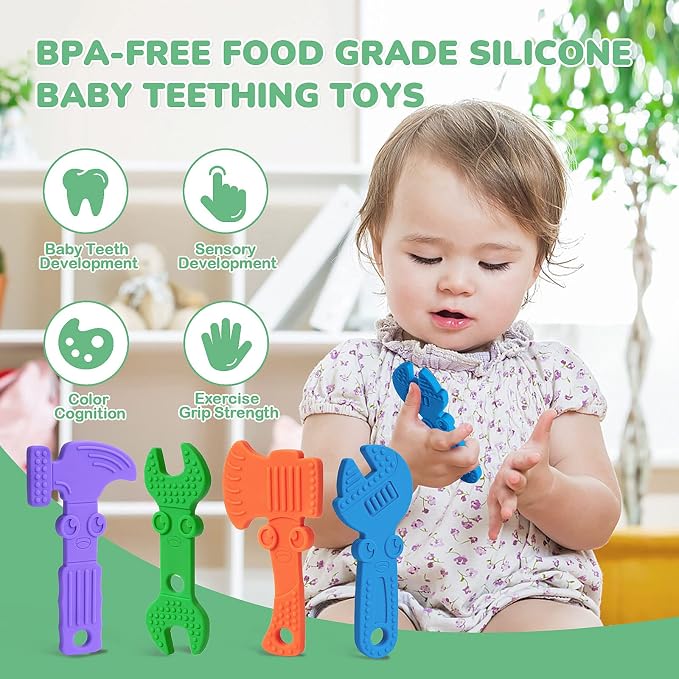 TYRY.HU Baby Teething Toys for Babies, Baby Teether Toys, BPA Free Silicone - Image 2