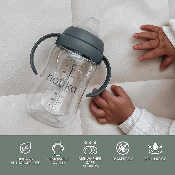 nouka Soft Spout Tritan Sippy Cup | Leak Proof and Easy Grip | Removable - Image 3