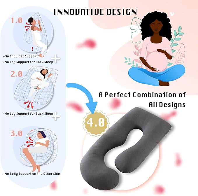 Pregnancy Pillow, Full Body 57 Inch Maternity Pillow - Image 5