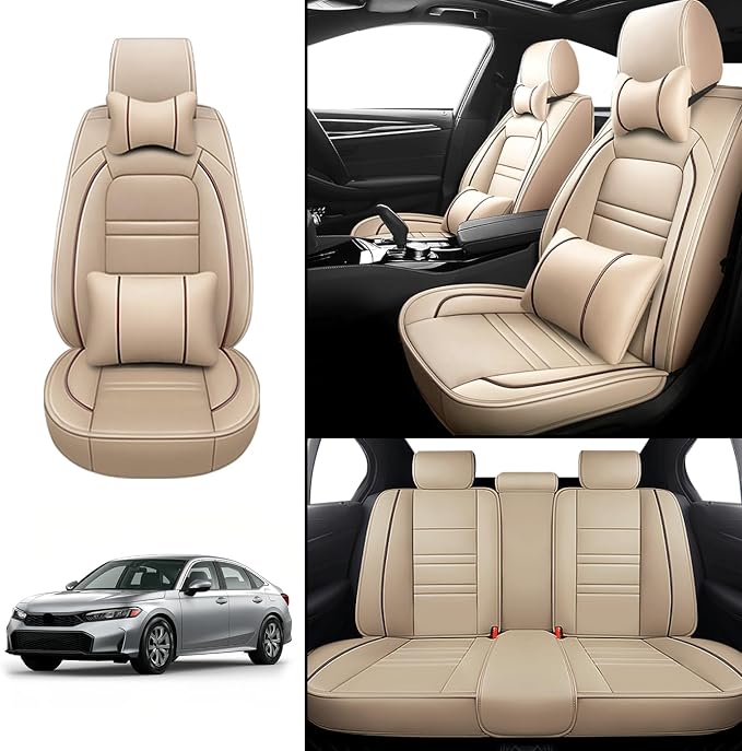 Car Seat Covers for Honda Civic 2001-2025 | 5-Seats Seat Covers, Waterproof - Image 2