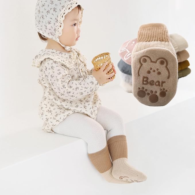 Zumou Toddler Knee High Socks Non Slip Anti Skid Baby Boy Girls Seamless Long - Image 5