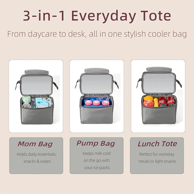 Insulated Bottle Cooler Bag, Holds 6×9oz, 18L Large 2-n-1 Backpack Lunch Bag - Image 4
