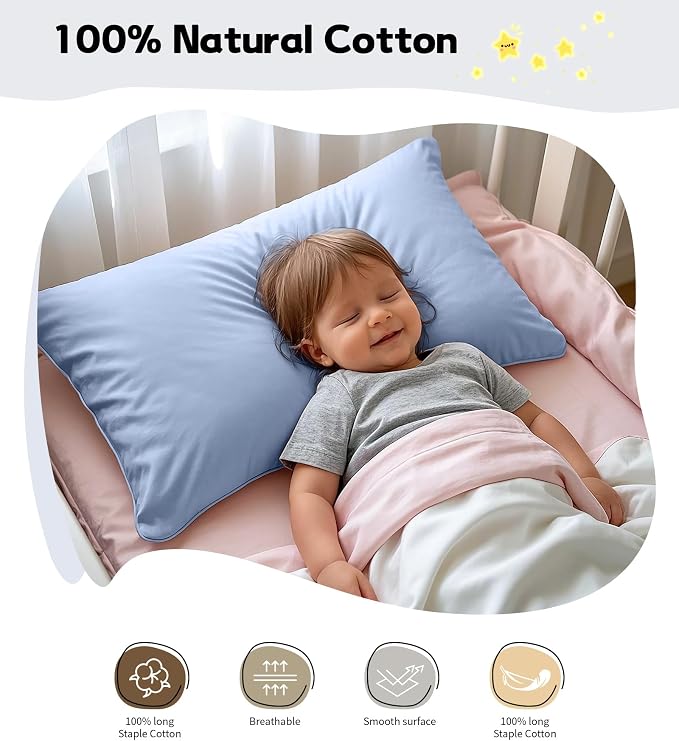 Deep Dream Toddler Pillowcases for 13x18 Pillow 2 Pack, 100% Cotton Travel - Image 3