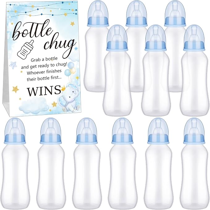 TrelaCo Cool Baby Shower Games Sets 12 Pcs Feeding Bottles by TrelaCo
