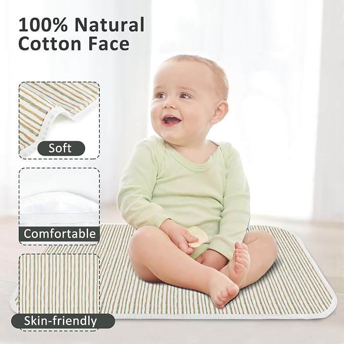 Baby Diaper Changing Pad, 21 5/8" x 31.5" Waterproof Changing Pad Liners - Image 2