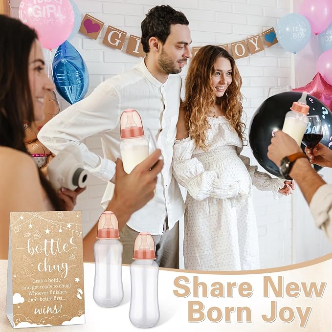 TrelaCo Cool Baby Shower Games Sets 12 Pcs Feeding Bottles - Image 6