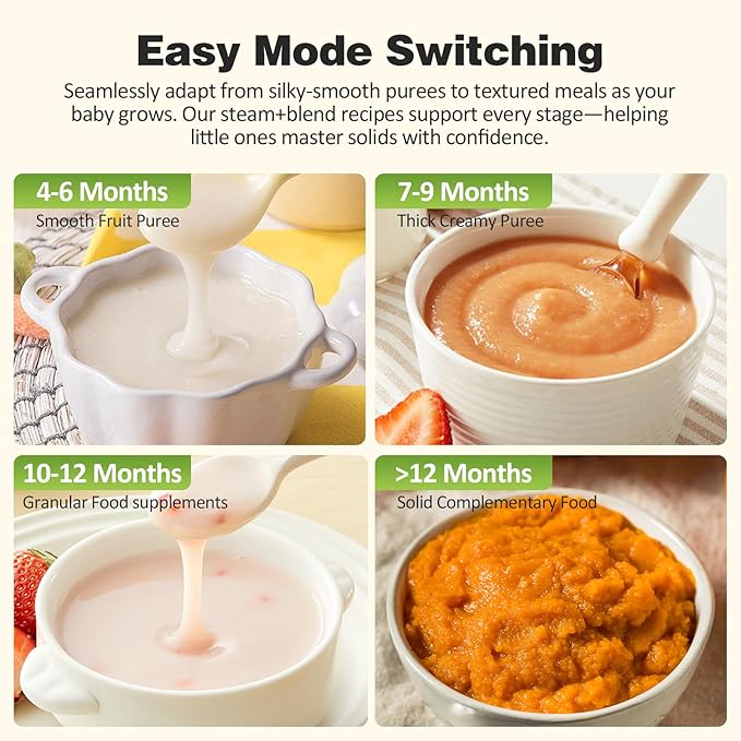 Baby Food Maker Pro Steamer Blender: 4 in 1 Auto Steam Blend and Puree Maker - Image 6