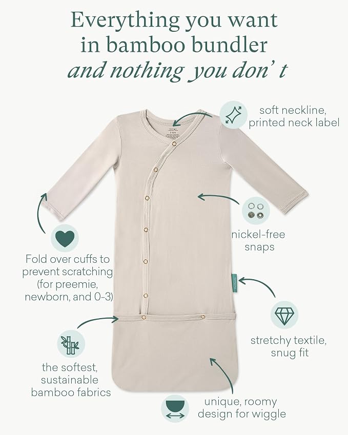 PurComfy Supersoft Baby Sleeper Gowns, Premium Bamboo Viscose Infant Nightgown - Image 2