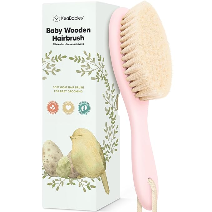 Wooden Baby Hair Brush by KeaBabies