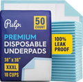 50 x PULP Incontinence Underpads 36" x 36" | XXXL Bed Pads Disposable Adult | by Pulp