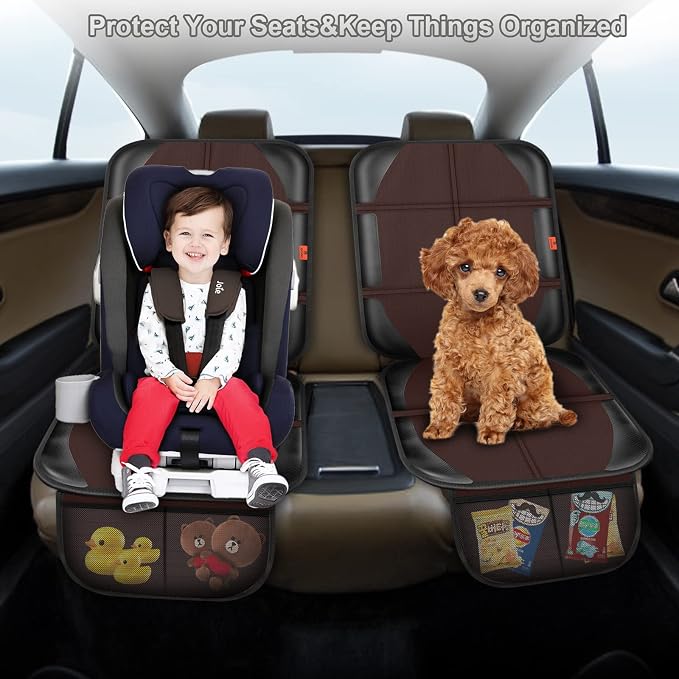 Car Seat Protector, 2 Pack Automotive Seat Protectors Baby Carseat Pad - Image 6
