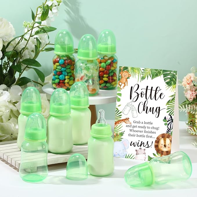 TrelaCo Bottle Chug Baby Shower Game 20 Pcs Baby Bottles Shower Favor - Image 4