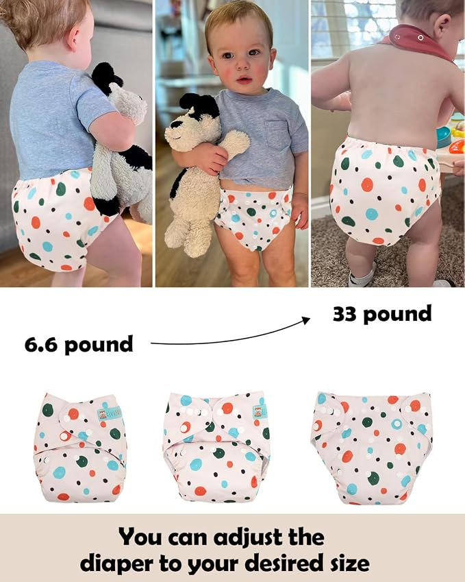 ALVABABY Baby Cloth Diaper 6 Pack - Image 4