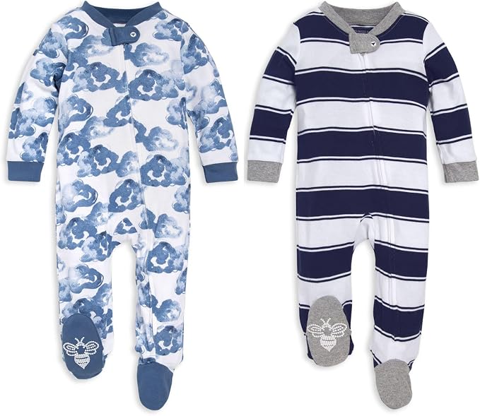 Burt’s Bees Baby Boys' One-Piece Sleep and Play 100% Organic Cotton PJs by BurtsBeesBaby