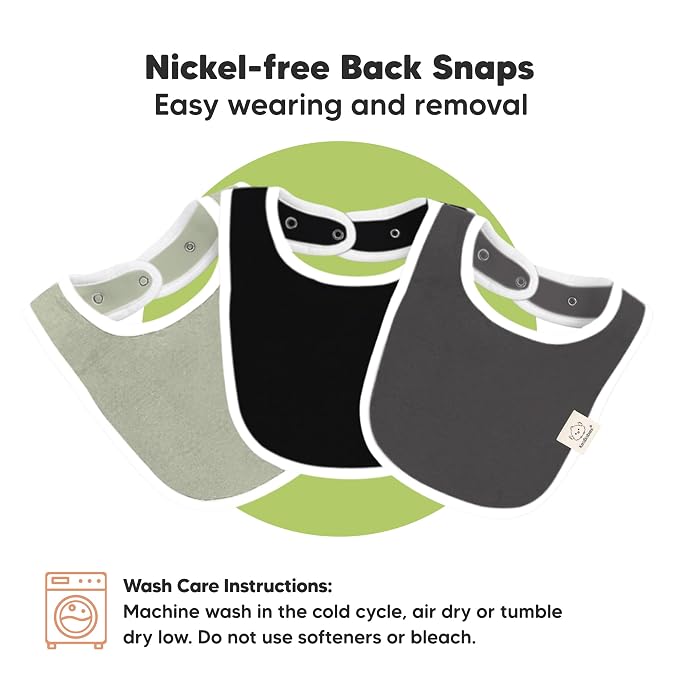 8-Pack Organic Baby Bibs for Boys, Girls - Image 9