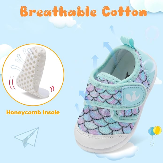FEETCITY Baby First Walking Shoes Boys Girls Infant Sneakers Crib Shoes - Image 4