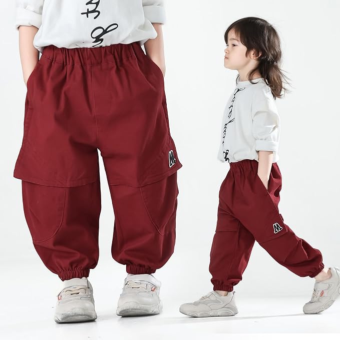 MINI PANDA Toddler Pants Boys& Girls, Relaxed Stretch Twill Toddler Casual Pants - Image 2
