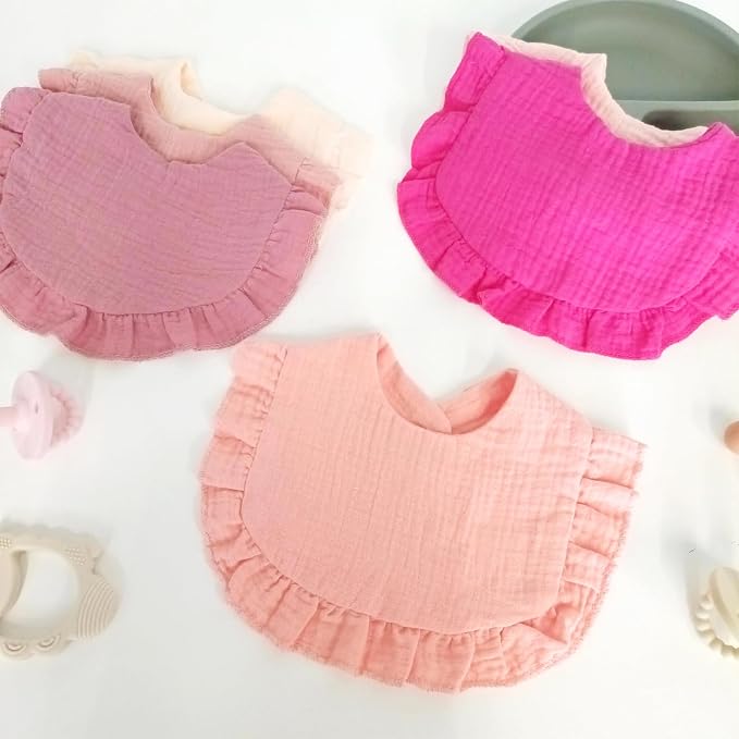 Baby Muslin Bibs, Bandana Drool Bib - Image 7