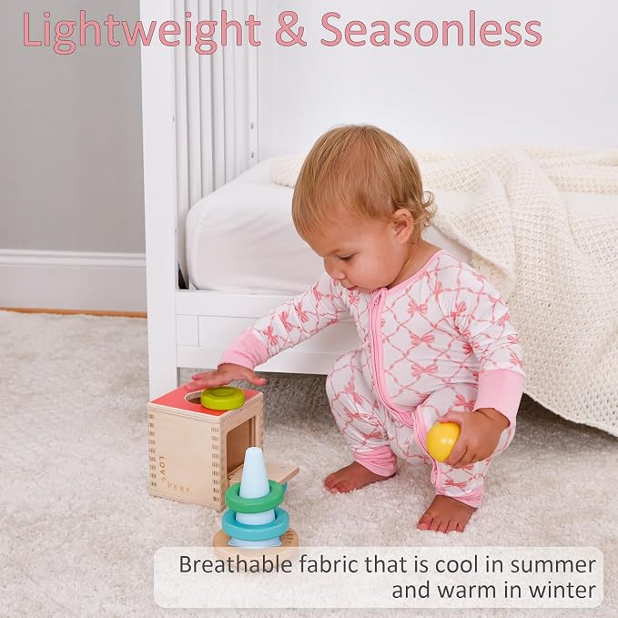 LollyBanks Baby Pajamas, 2-Way Zipper Romper, 95% Viscose Made from Bamboo and - Image 4