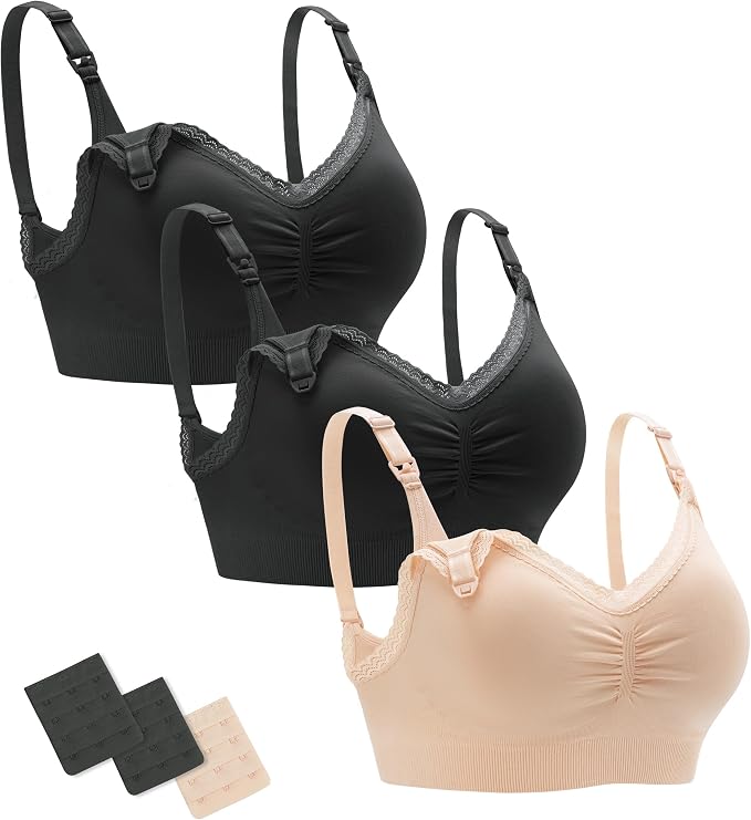 Stelle Lace Nursing Bras for Breastfeeding Seamless Pregnancy Maternity by StelleAthletica