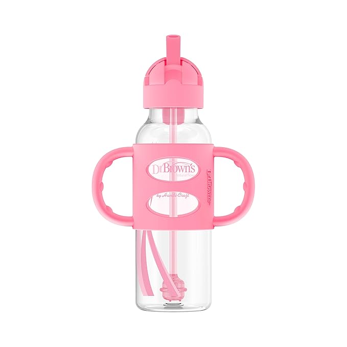 Dr. Brown's Milestones Narrow Sippy Straw Bottle, Spill-Proof by DrBrowns