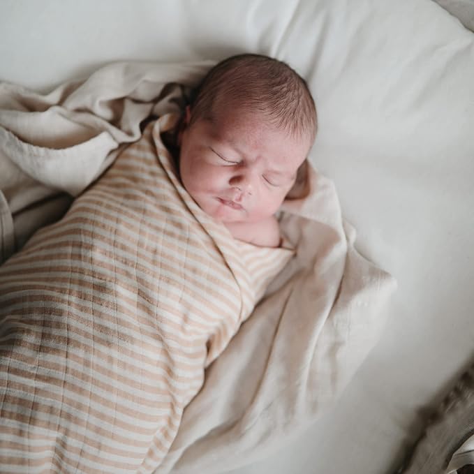 mushie Muslin Baby Swaddle Blanket | 100% Organic Cotton - Image 4