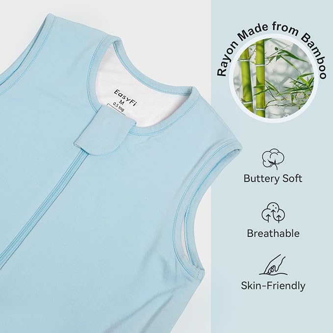 Rayon Made From Bamboo Sleep Sack 3t-4t 0.5 Tog Ultra Soft Summer Toddler Sleep - Image 2