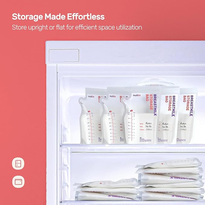 Nuliie 300 Pcs Breastmilk Storage Bags, 8 OZ Breast Milk Storing Bags, Milk - Image 5