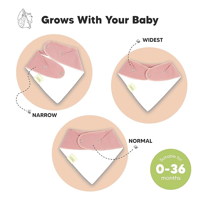 8-Pack Organic Baby Bandana Bibs - Image 3
