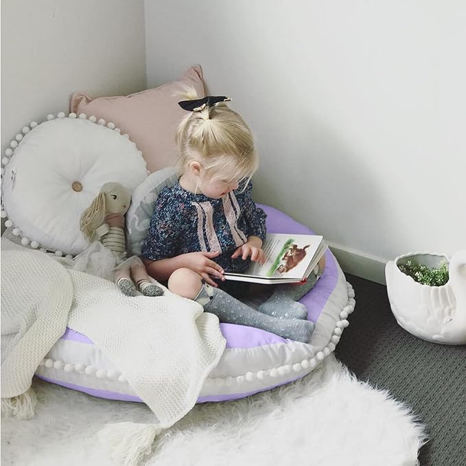 Large Floor Pillow Kids Round Floor Cushion Seating, 35 inches Big Circle Pillow - Image 4