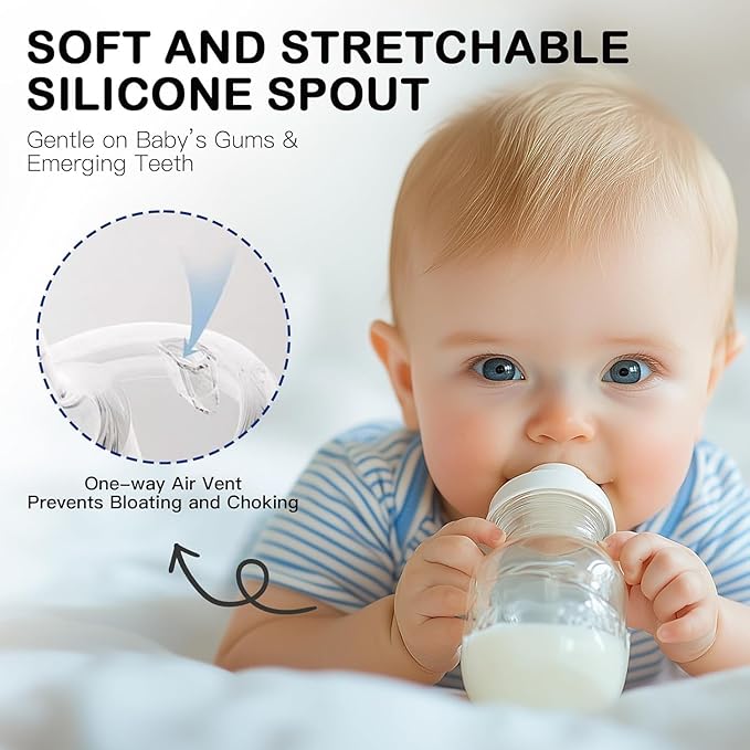 Spout Sippy Cup Conversion Kit for Philips Avent Natural Baby Bottles, Soft top - Image 6