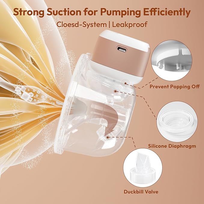 Wearable Breastfeeding Pump Hands Free of Long Battery Life, Portable Electric - Image 3