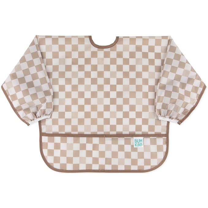 Bumkins Sleeved Bib for Girl or Boy, Baby and Toddler for 6-24 Mos, Essential by Bumkins