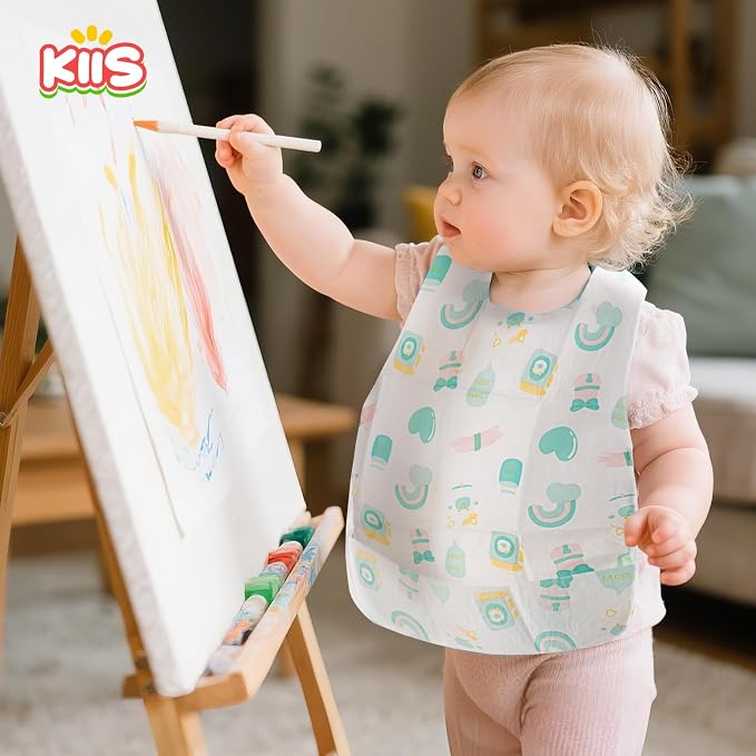 KIIS Disposable Baby Bibs for Travel - Image 2