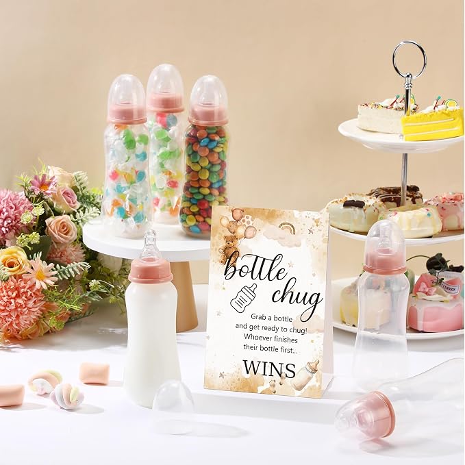 TrelaCo Cool Baby Shower Games Sets 12 Pcs Feeding Bottles - Image 4