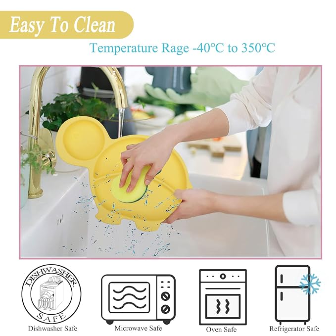 Baby plates with Suction, Silicone Suction Plates - Image 4