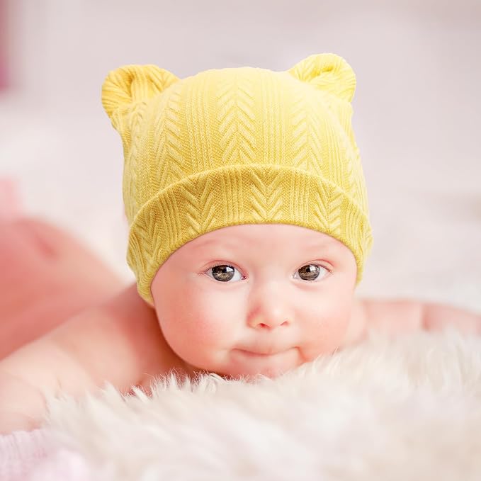 DRESHOW BQUBO 6 Pack Baby Hats for Boys Girls Unisex Baby Hat Soft Knit Cap - Image 3