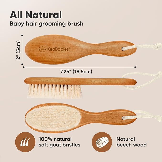 Wooden Baby Hair Brush - Image 2