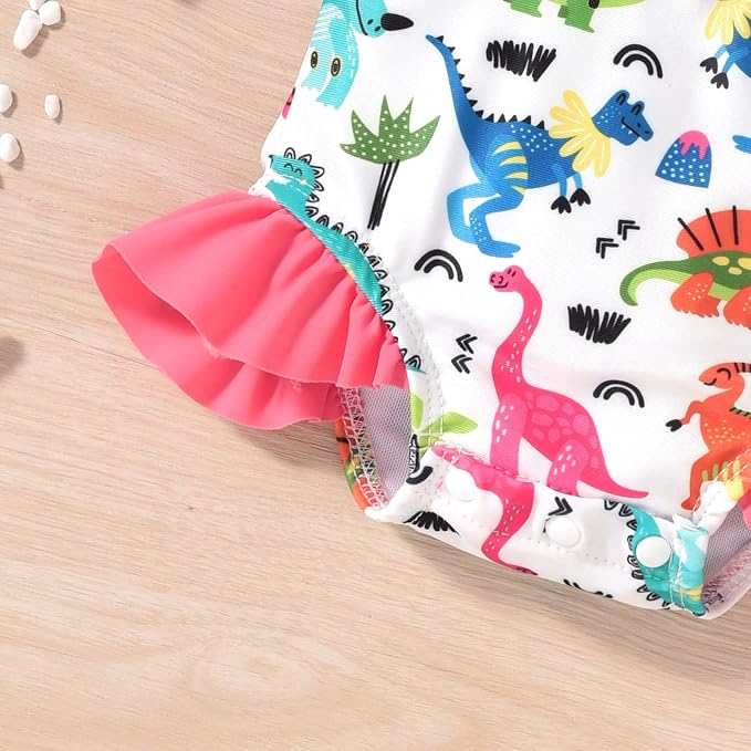 Aalizzwell Baby Girls Long Sleeve One Piece Swimsuit - Image 5