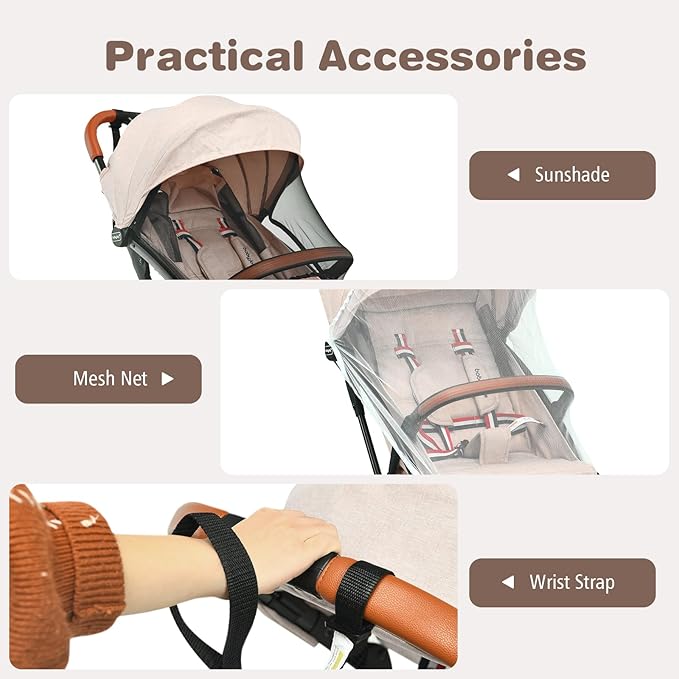 BABY JOY Lightweight Baby Stroller, Compact Toddler Travel Stroller - Image 5