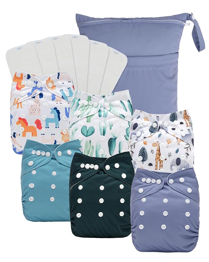 Babygoal Cloth Diaper Covers 6 Pack by babygoal