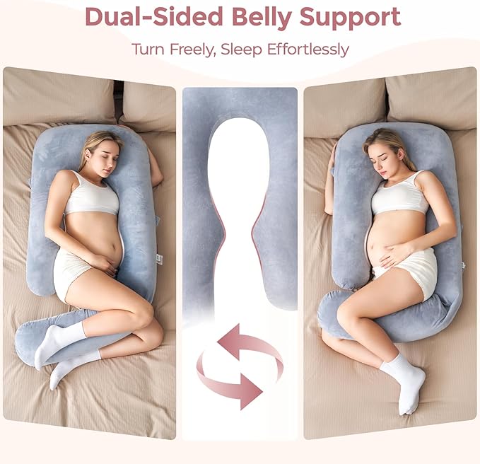 Momcozy Pregnancy Pillow for Sleeping, Dreamlign U Pro Maternity Pillow - Image 5