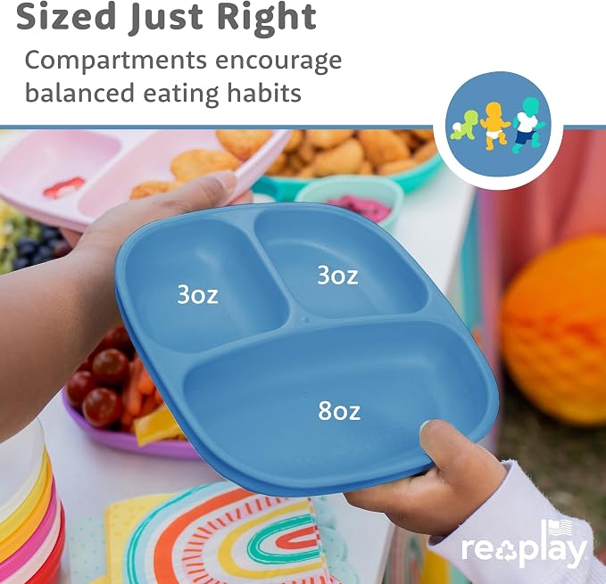 Re-Play Toddler Plates with Dividers - Image 8