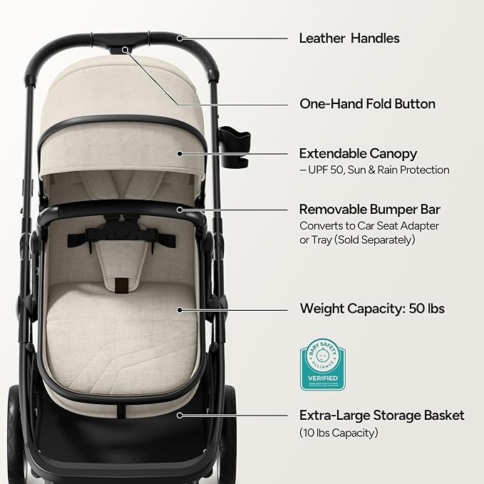 Mompush Wiz 2 in 1 Baby Stroller - Image 6