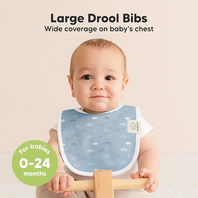 8-Pack Organic Baby Bibs for Boys, Girls - Image 2